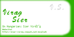 virag sier business card